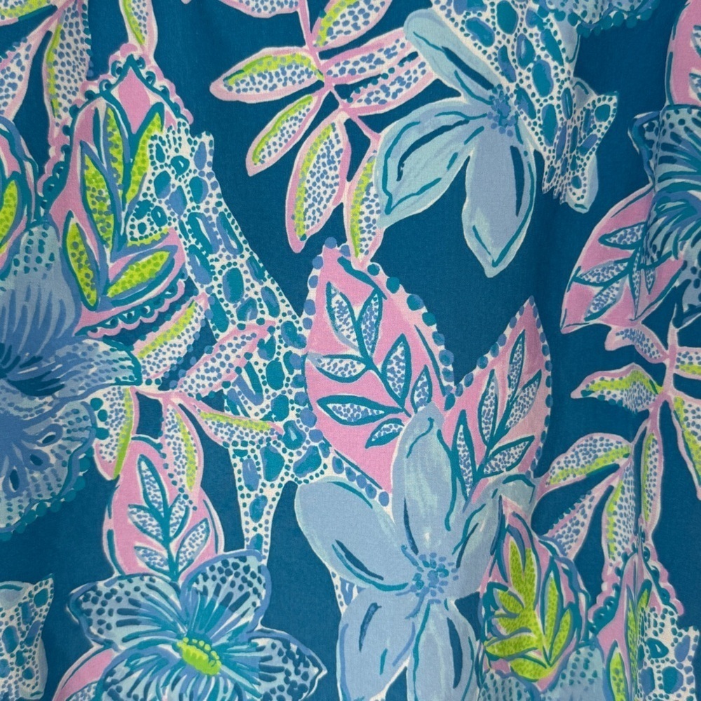 Lilly Pulitzer Luxleta Skort Blue and Pink Floral Print Size Large - Picture 2 of 10